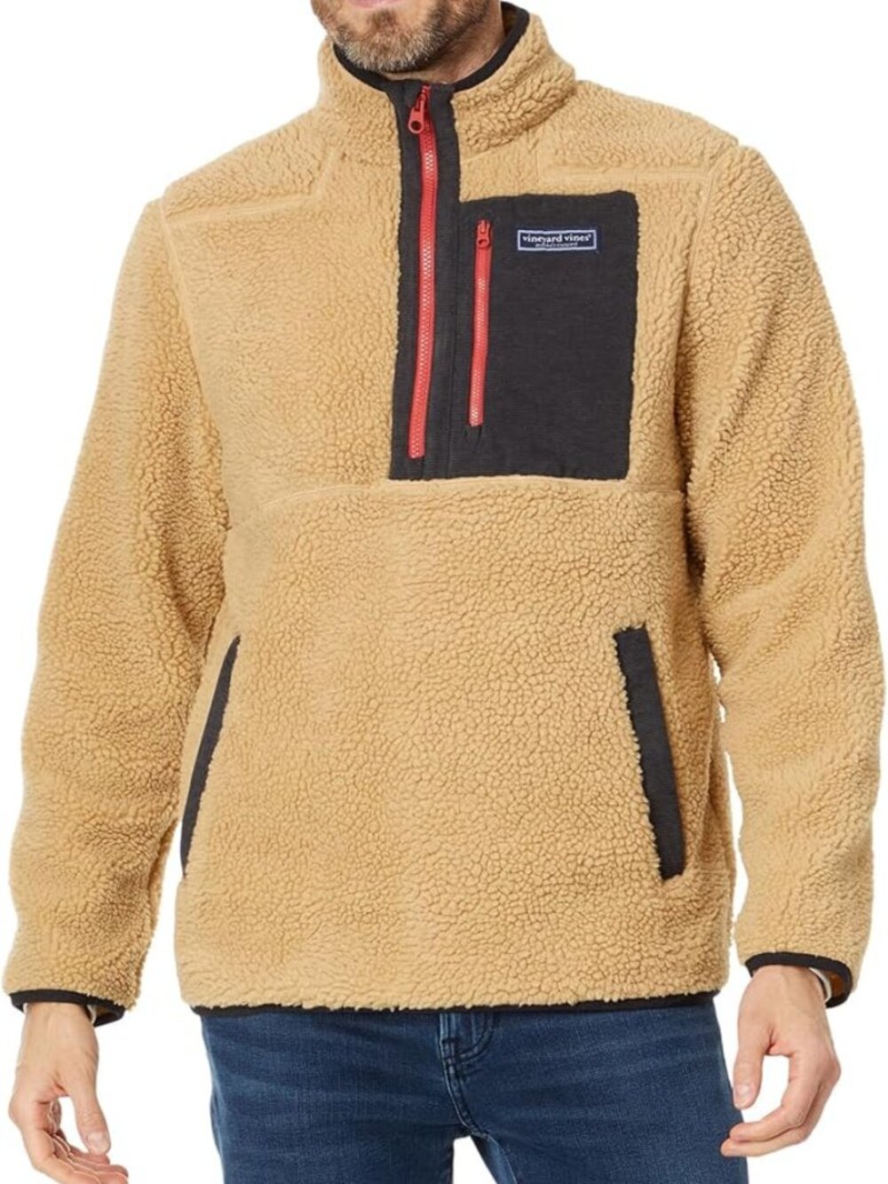 vineyard vines Men's Sherpa Supershep 1/4 zip (Small)